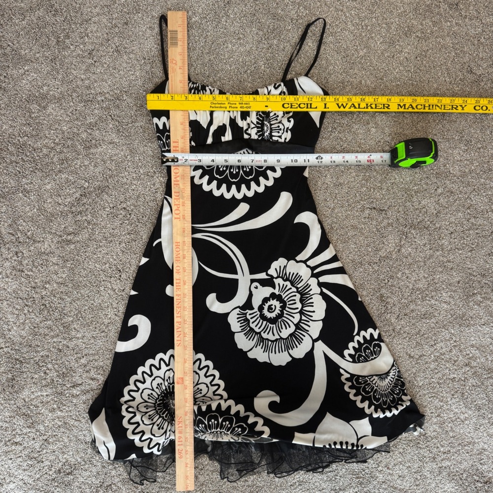 Ruby Rox Y2K Floral Empire Waist Dress Tulle Crinoline Small Y2K Pin Up Vintage - Picture 8 of 11